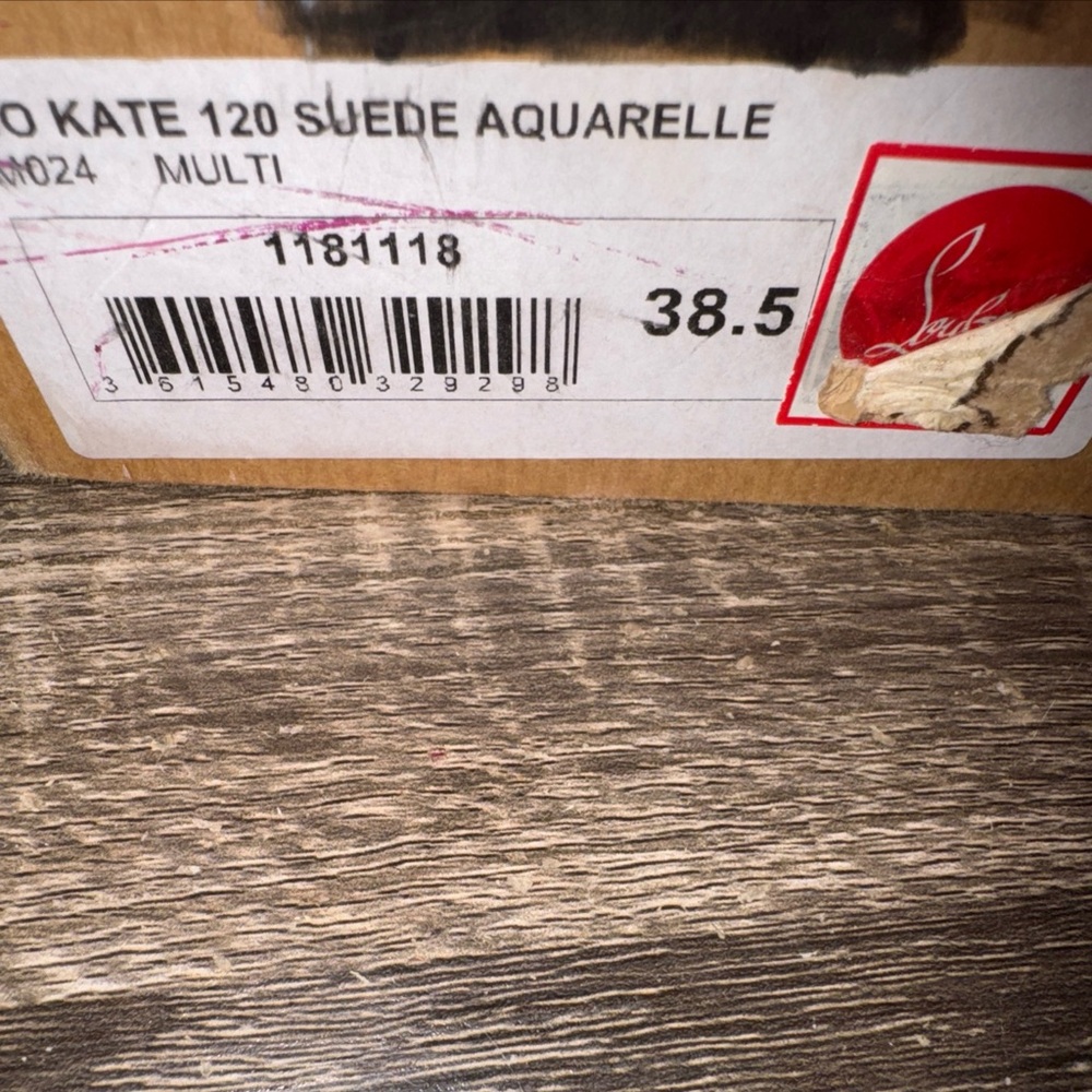 Aquarelle Kate Suede 120 Heels By Christian Louboutin. Size 38.5 Worn Once - Picture 8 of 9